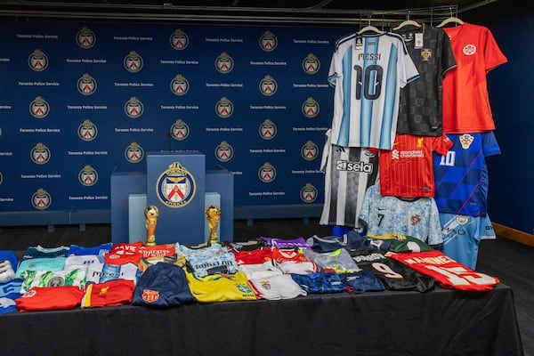 Toronto police announce largest seizure of counterfeit soccer jerseys in Canadian history